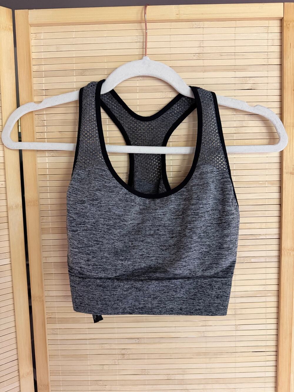 VS PINK Mesh Back Grey Sports Bra Large